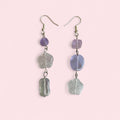 Purple glass bead earrings  image 0