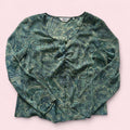 Green mesh long sleeve top  image 0