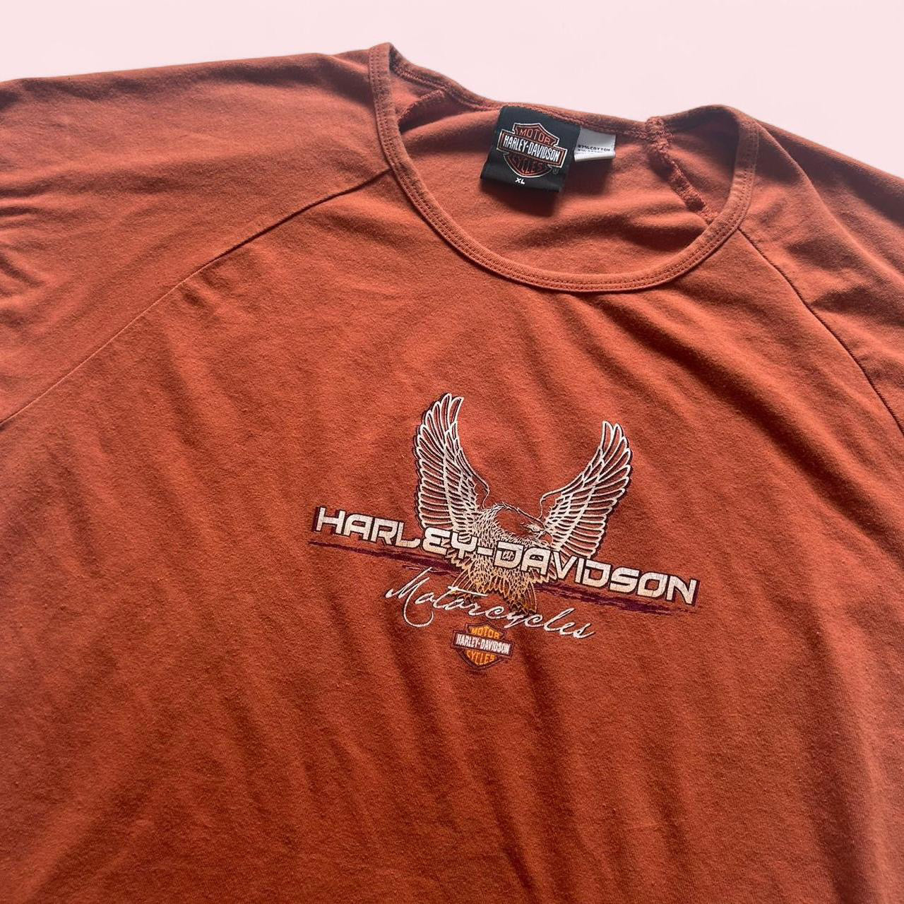 Orange Harley Davidson t-shirt image 2