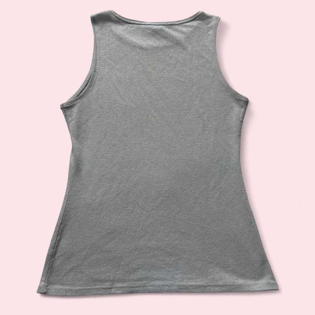 Grey sparkle tank  image 4