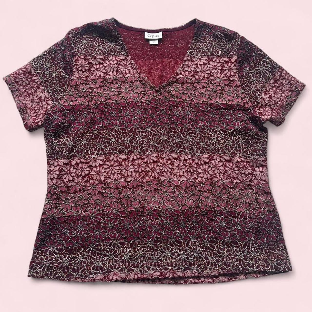Pink v-neck t-shirt
