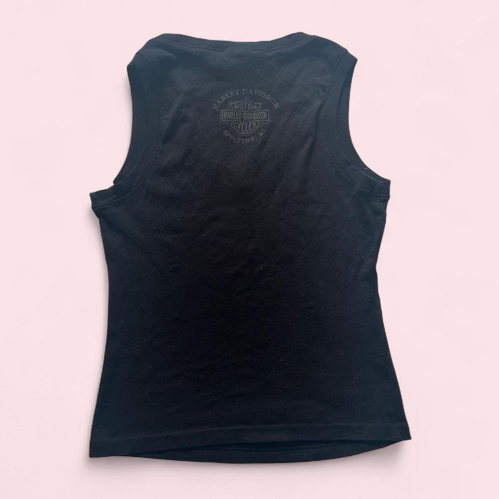 Black Harley Davidson vest top  image 3