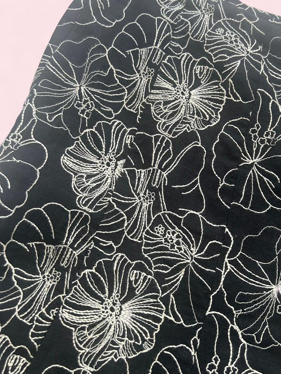 Floral embroidered midi skirt image 2