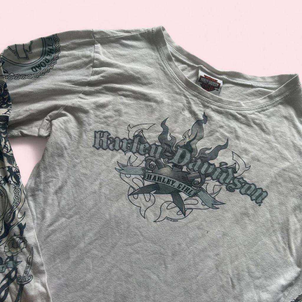 White long sleeve Harley Davidson t-shirt image 2