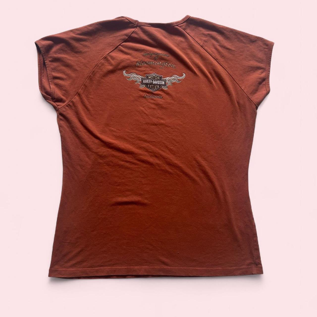Orange Harley Davidson t-shirt image 3