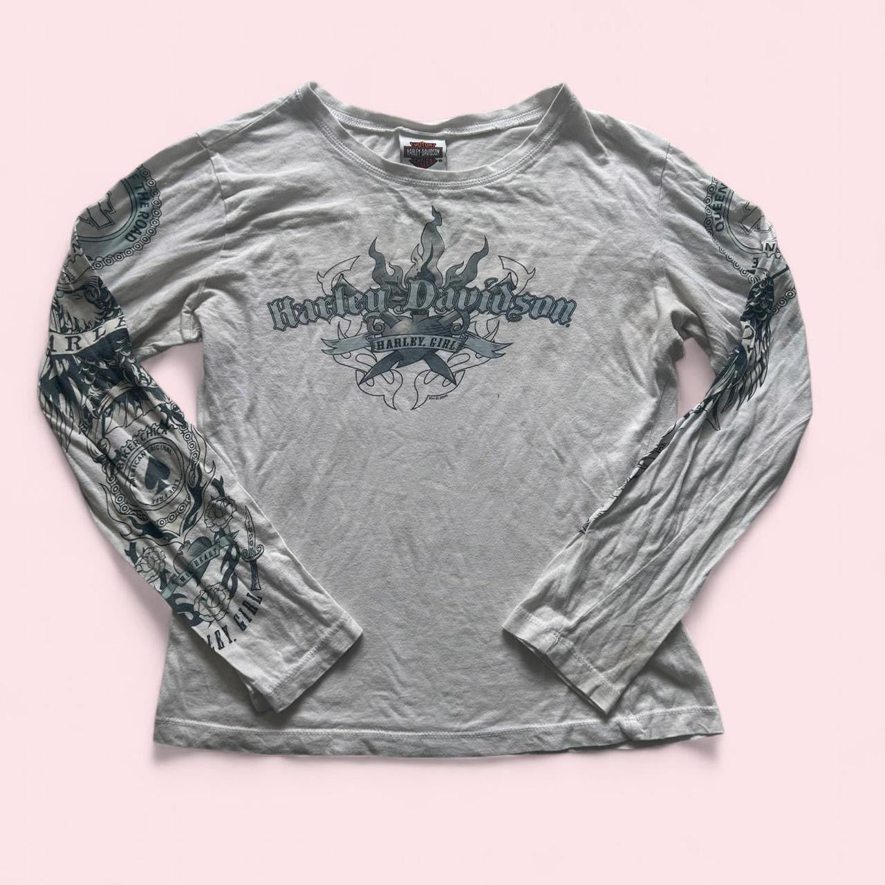 White long sleeve Harley Davidson t-shirt image 0