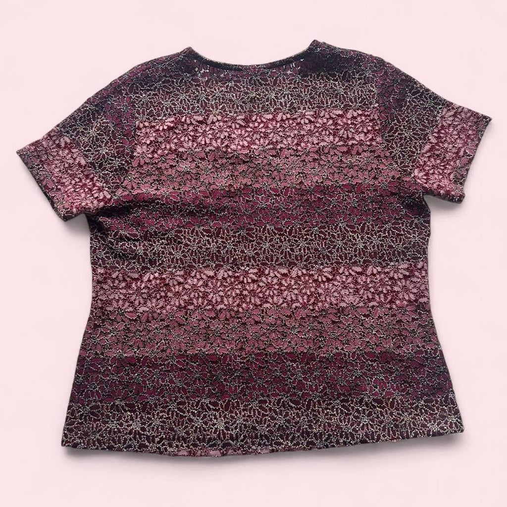 Pink v-neck t-shirt