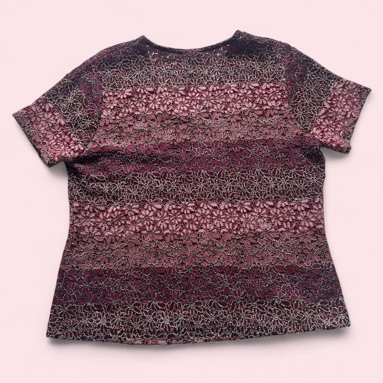 Pink v-neck t-shirt