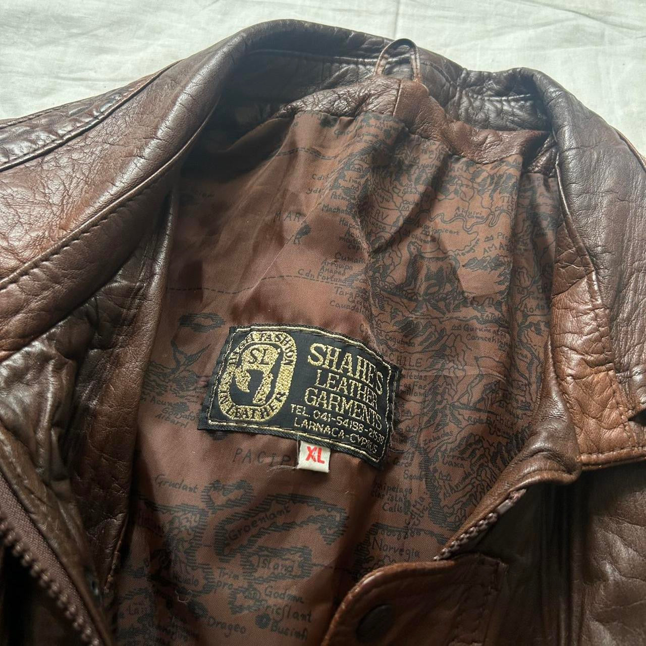 Brown leather jacket