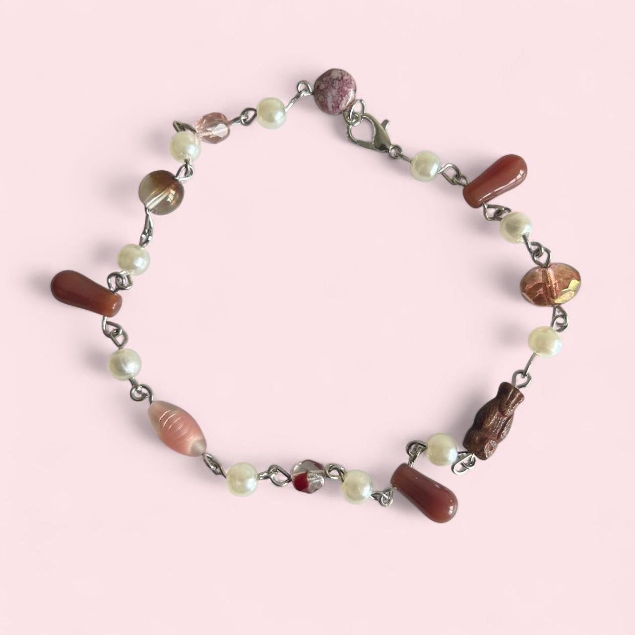 Dusty rose anklet  image 0