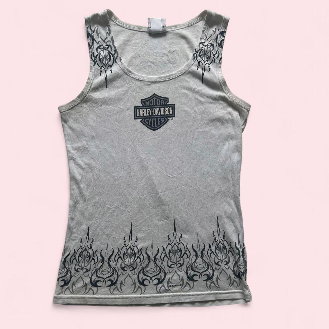 White Harley Davidson vest top  image 0