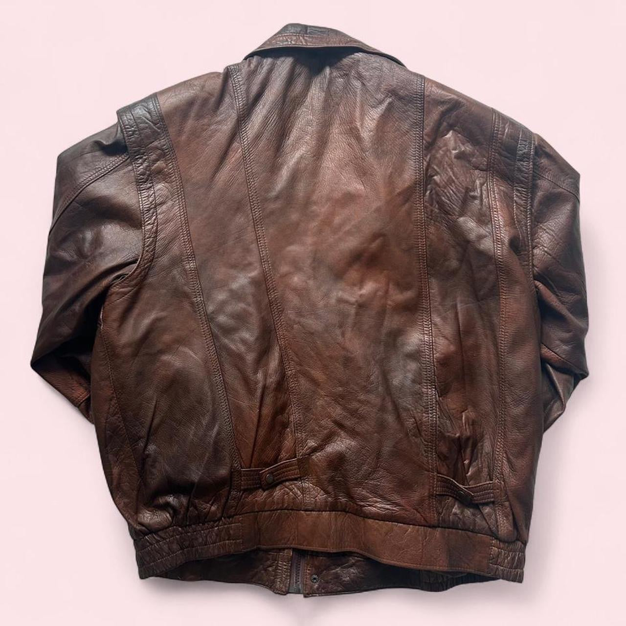 Brown leather jacket