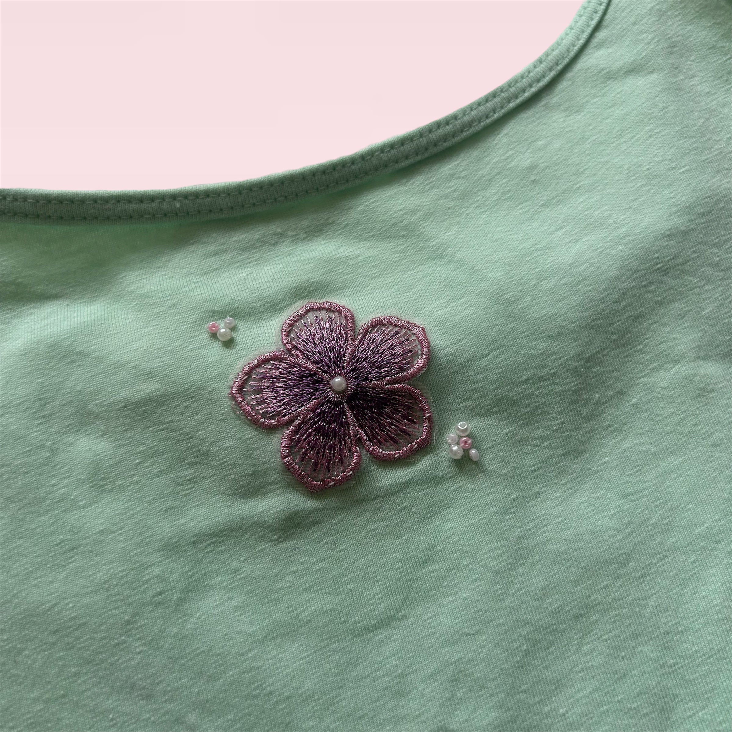 Mint green floral cami  image 2