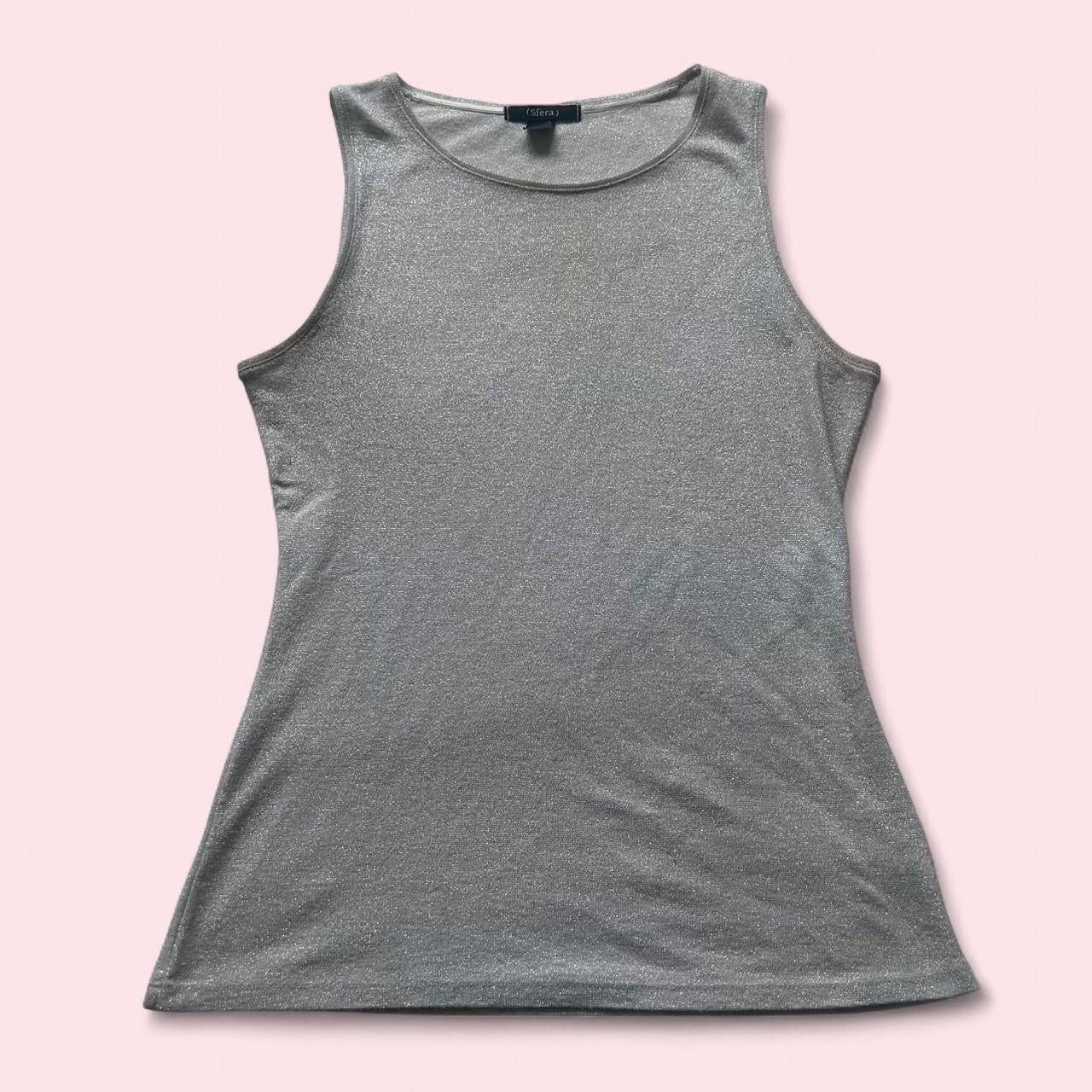 Grey sparkle tank  image 2