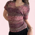 Pink v-neck t-shirt