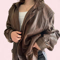 Brown leather jacket
