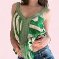 Green cami top