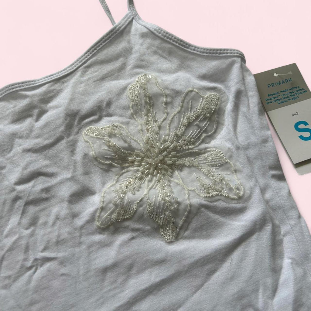 White beaded cami  image 2