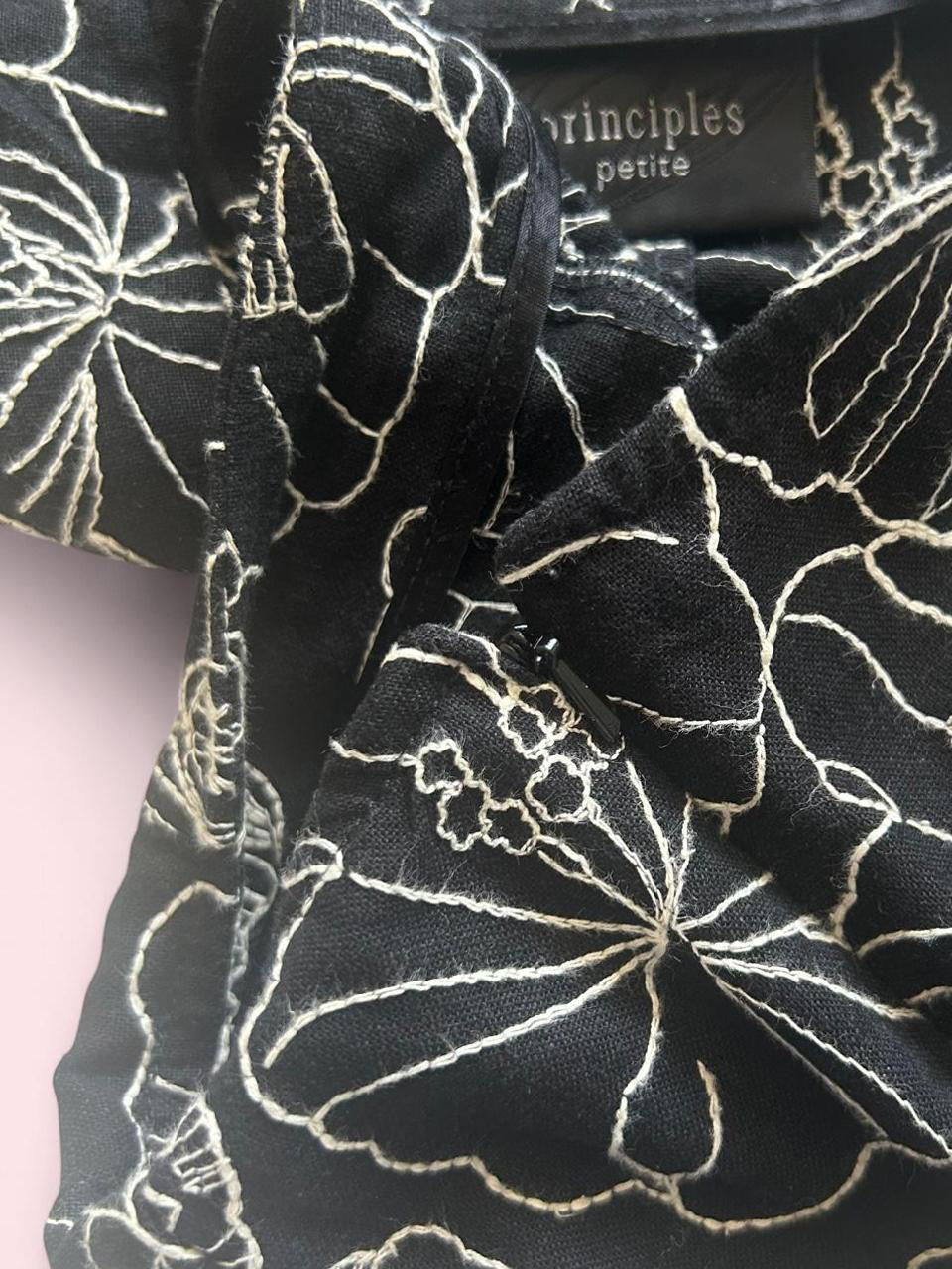 Floral embroidered midi skirt image 4