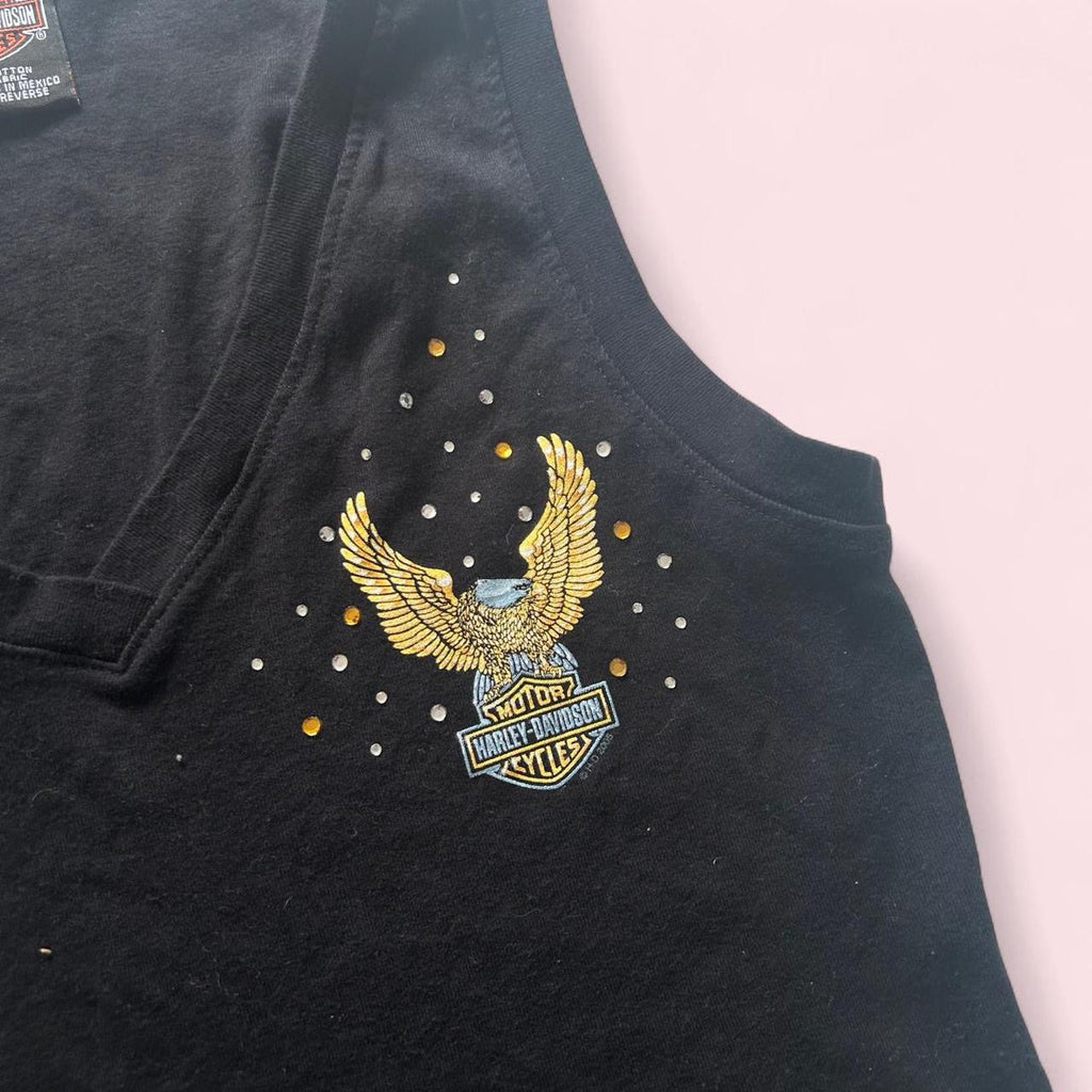 Black Harley Davidson vest top  image 2