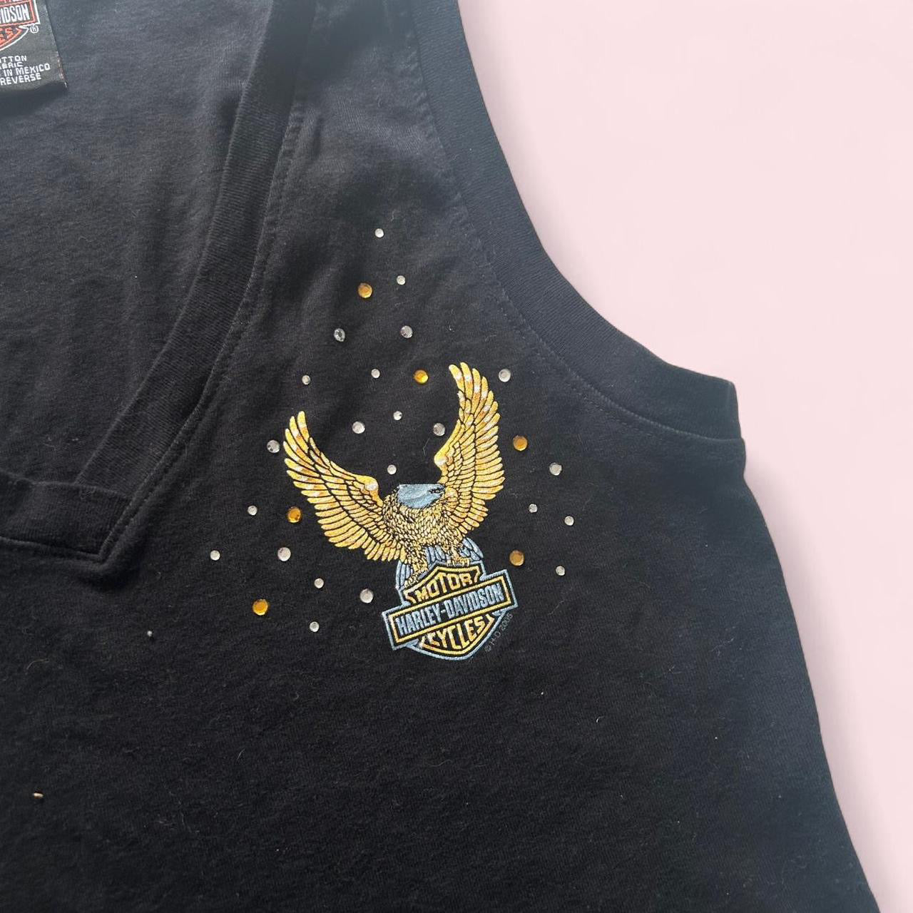 Black Harley Davidson vest top  image 2