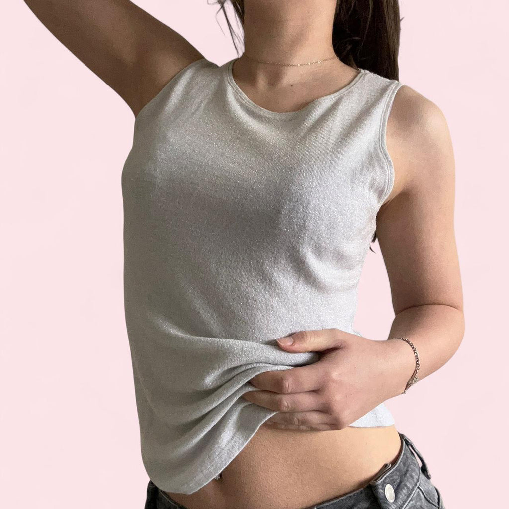 Grey sparkle tank  image 0