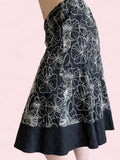 Floral embroidered midi skirt image 0