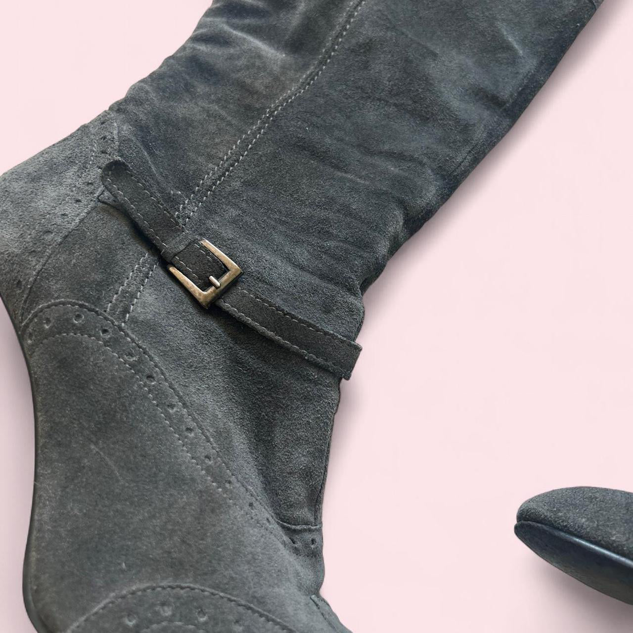 Grey suede boots  image 1