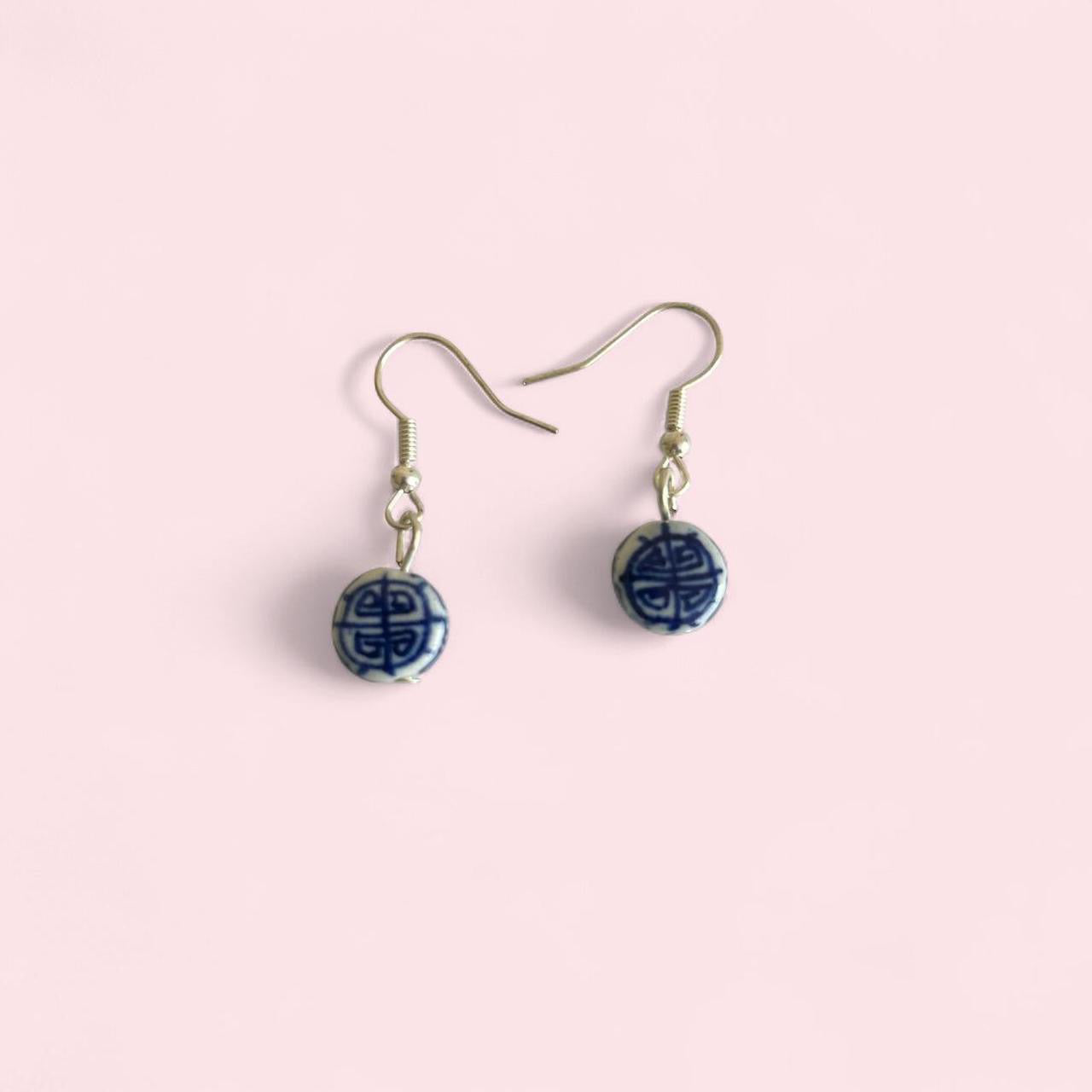 Blue ceramic earrings  image 0