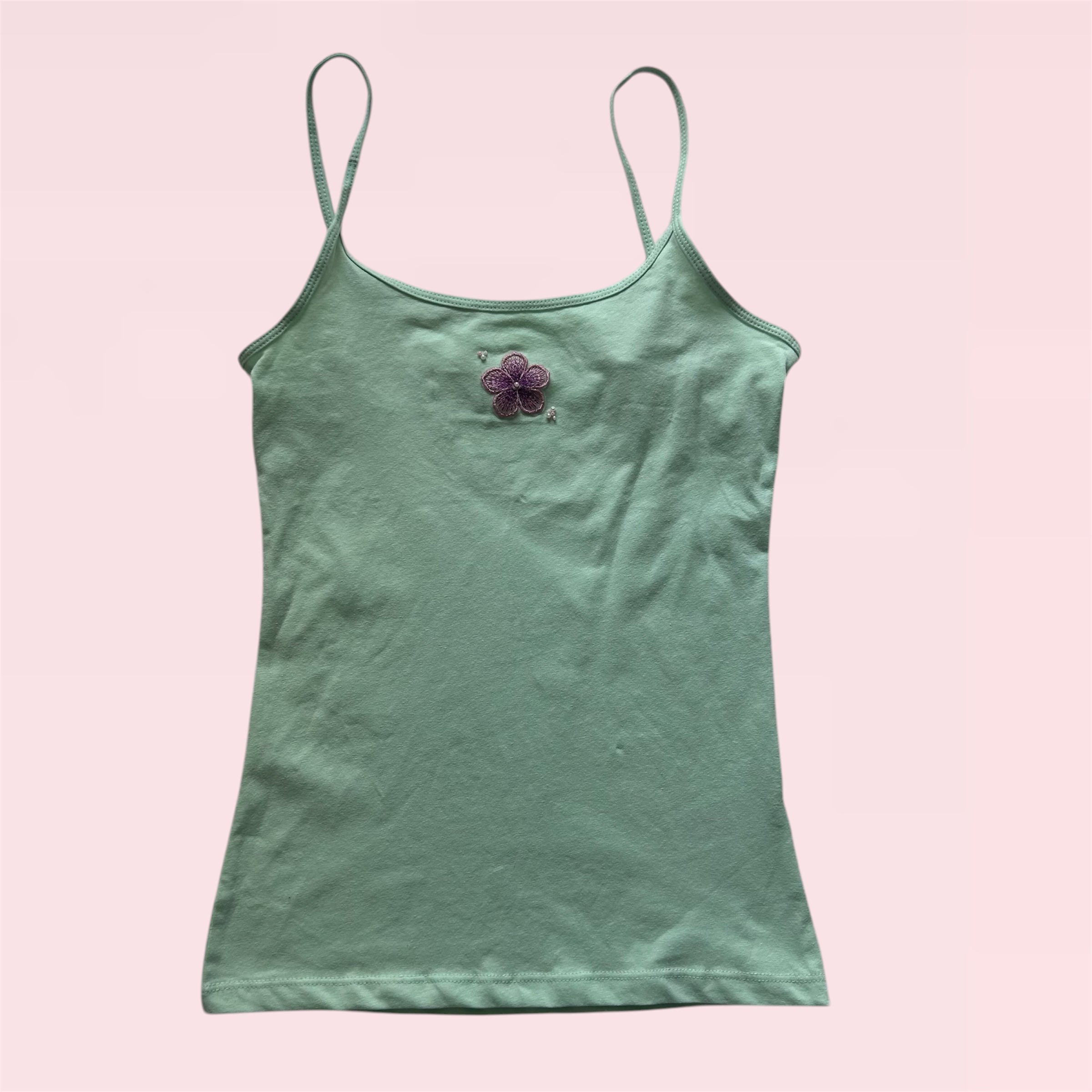 Mint green floral cami  image 1